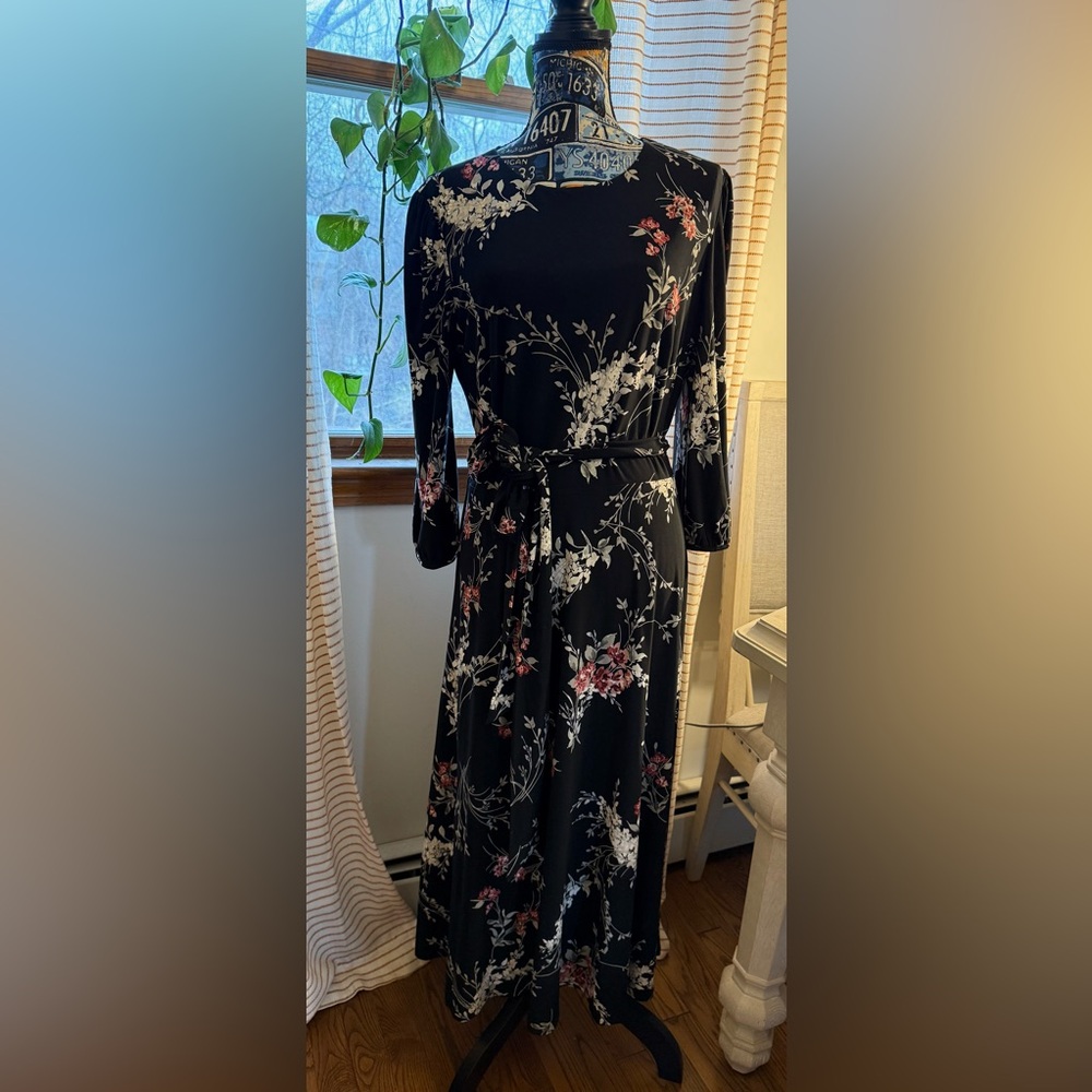 Ralph Lauren Floral Black Dress - Picture 7 of 13